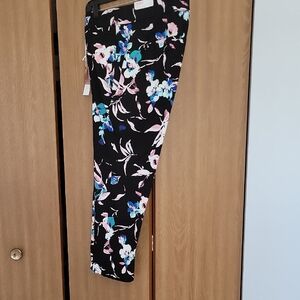 Lane Bryant Floral Skinny Pants - Black, Blue, Pink